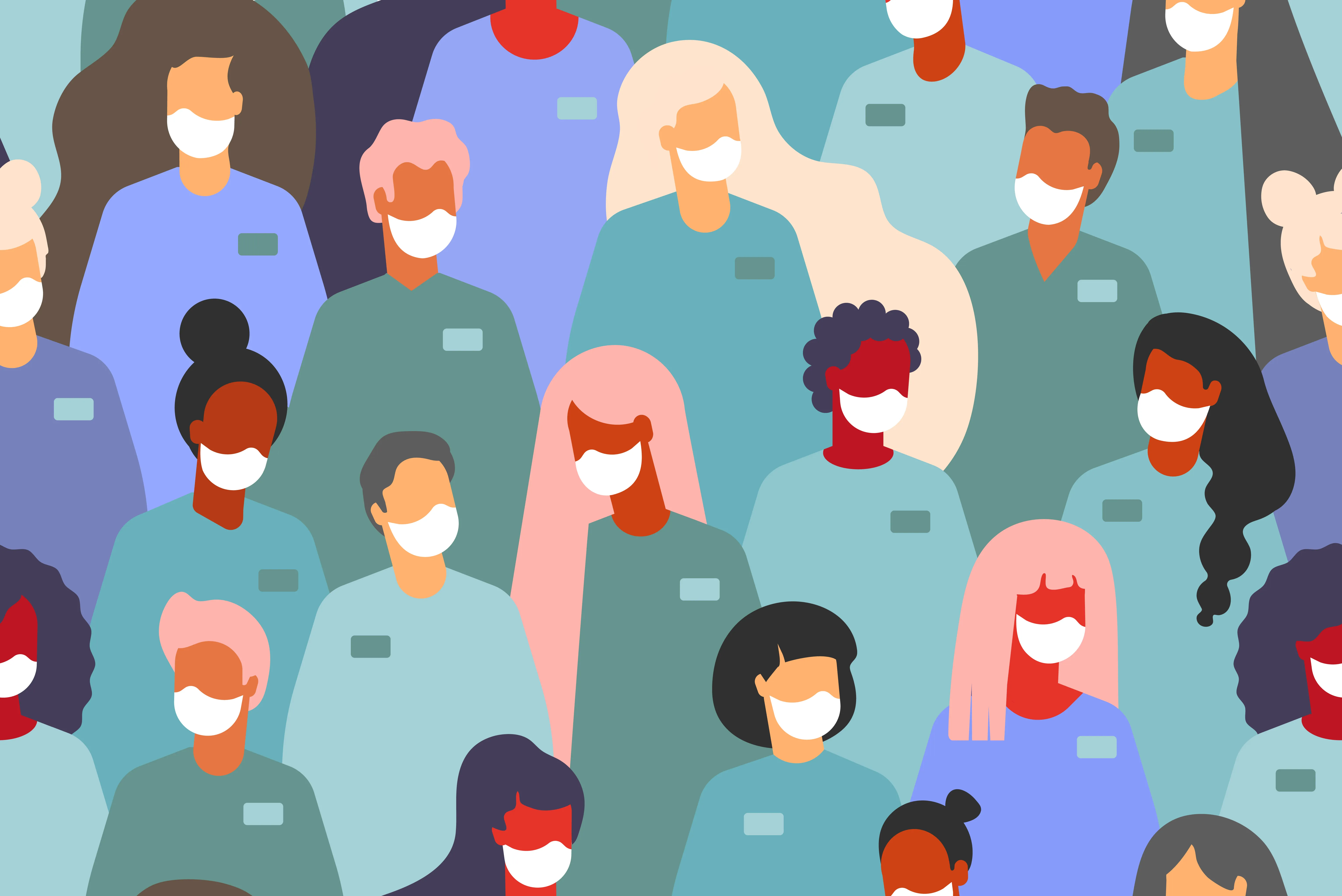 masked medical staff