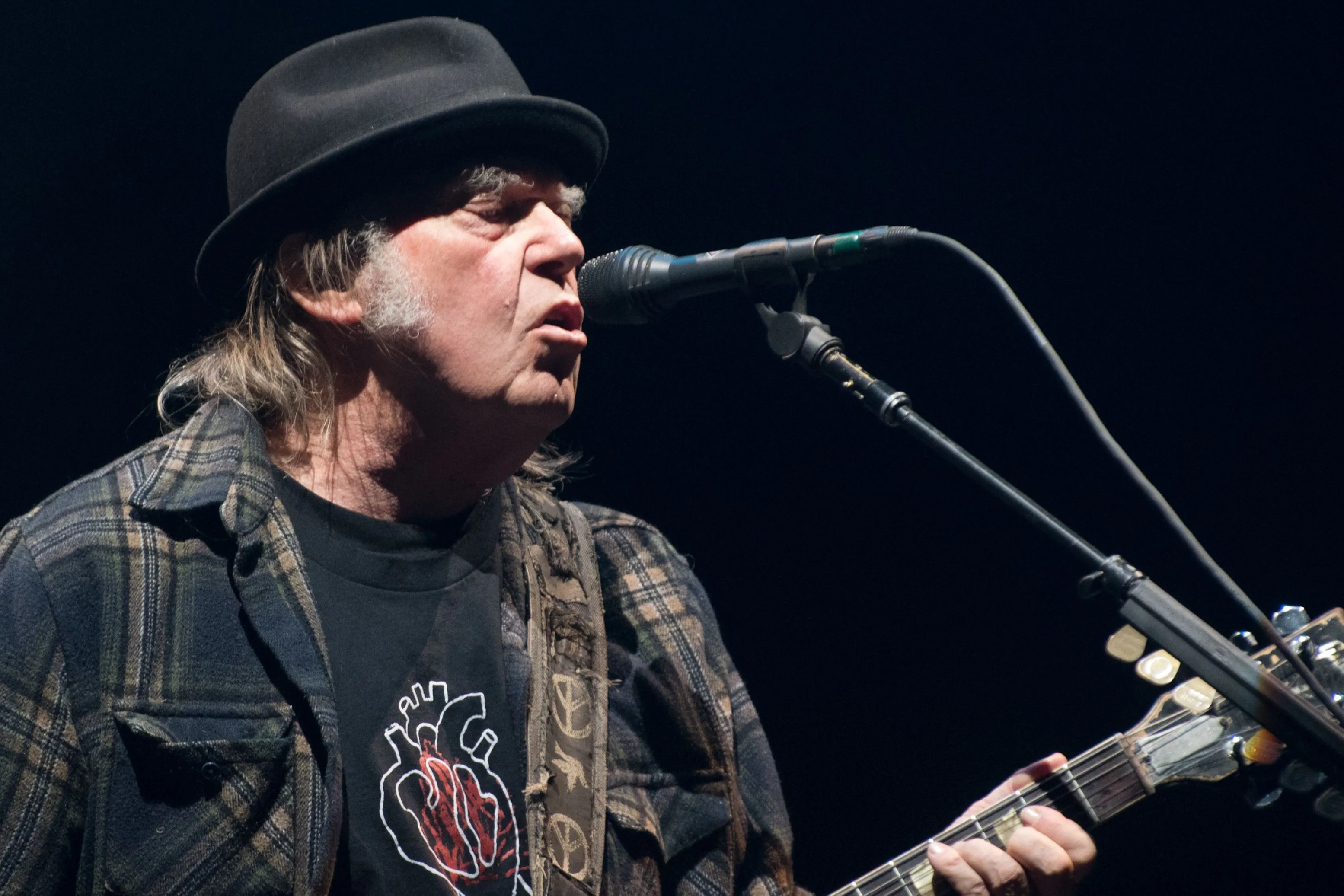 Neil Young performing live
