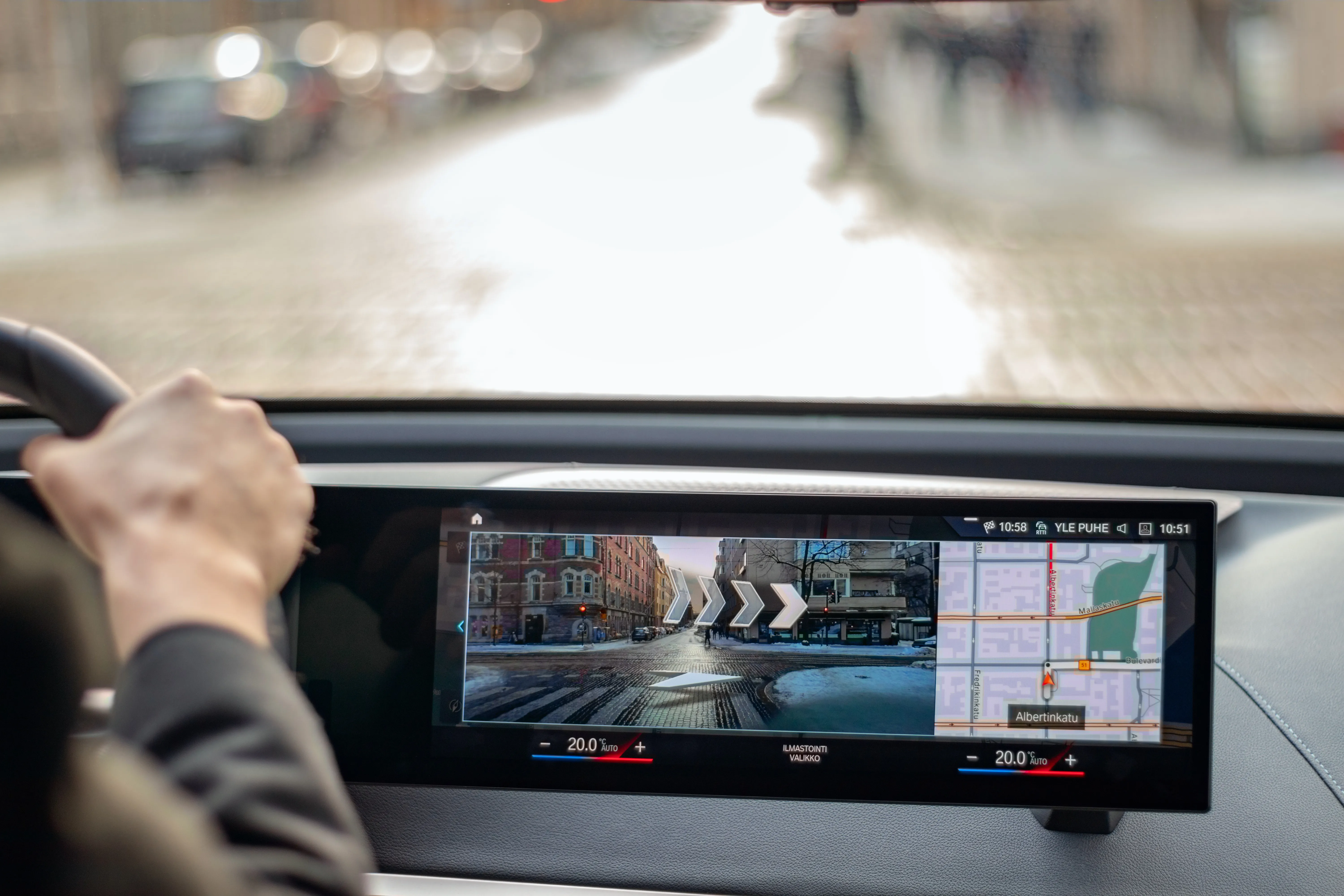 Basemark's over-video augmented reality application on new BMW iX vehicle