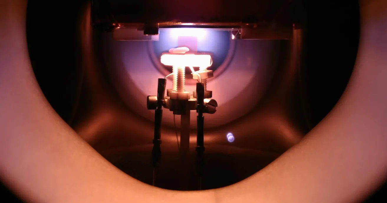 Image of a heating element inside a furnace.
