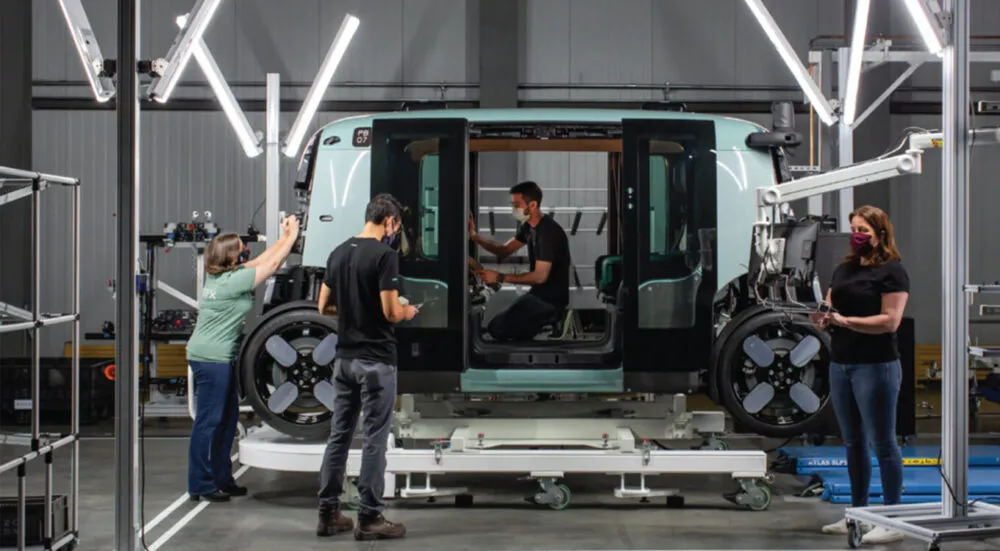 zoox engineers building purpose built autonomous vehicle