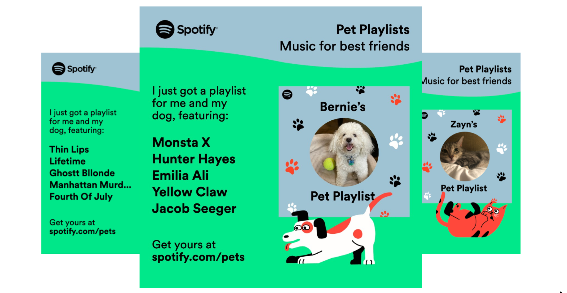 Spotify pet playlists graphics