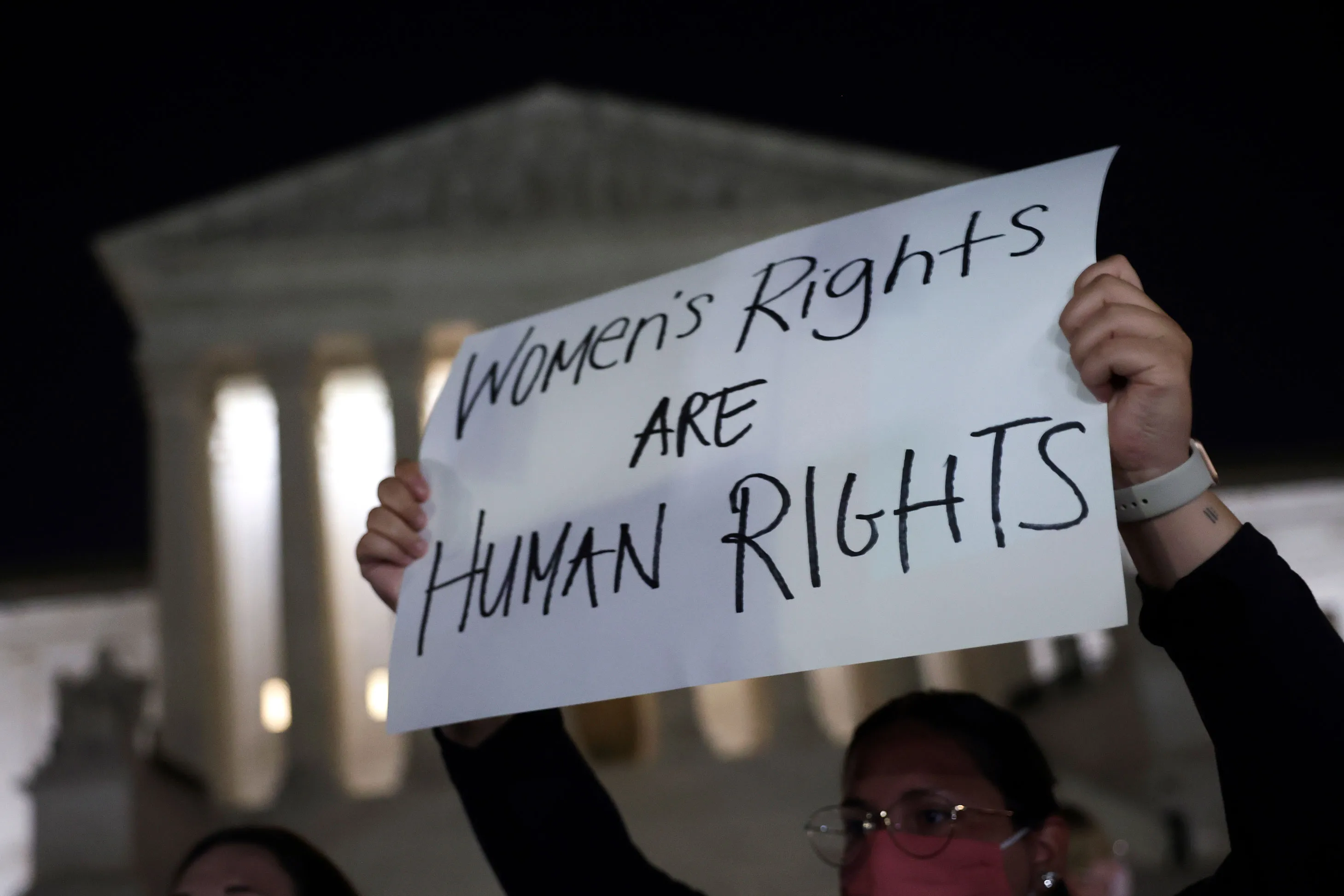 Pro-choice and anti-abortion activist rally outside of the U.S. Supreme Court on May 02, 2022 in Washington, DC.