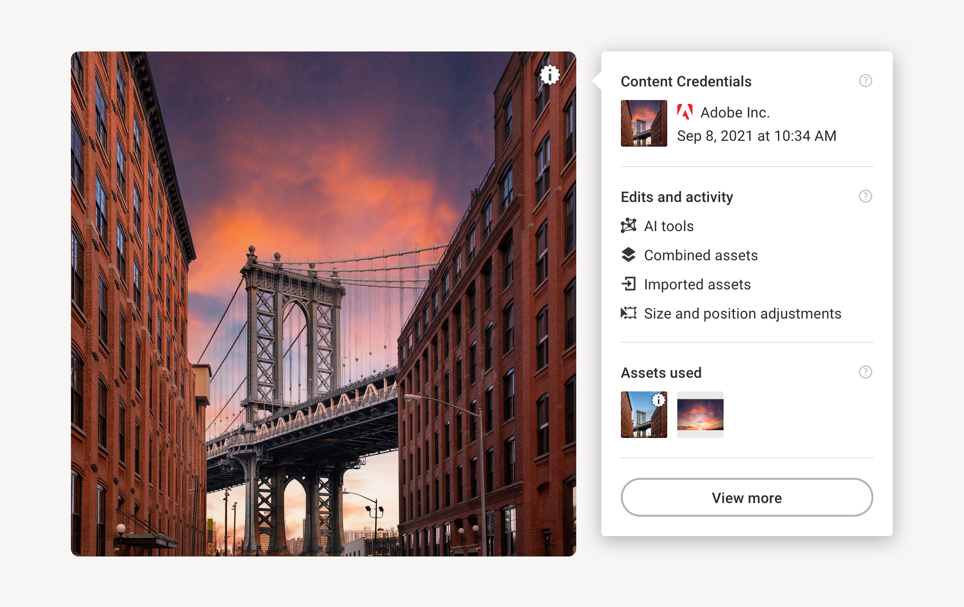 Adobe content credentials
