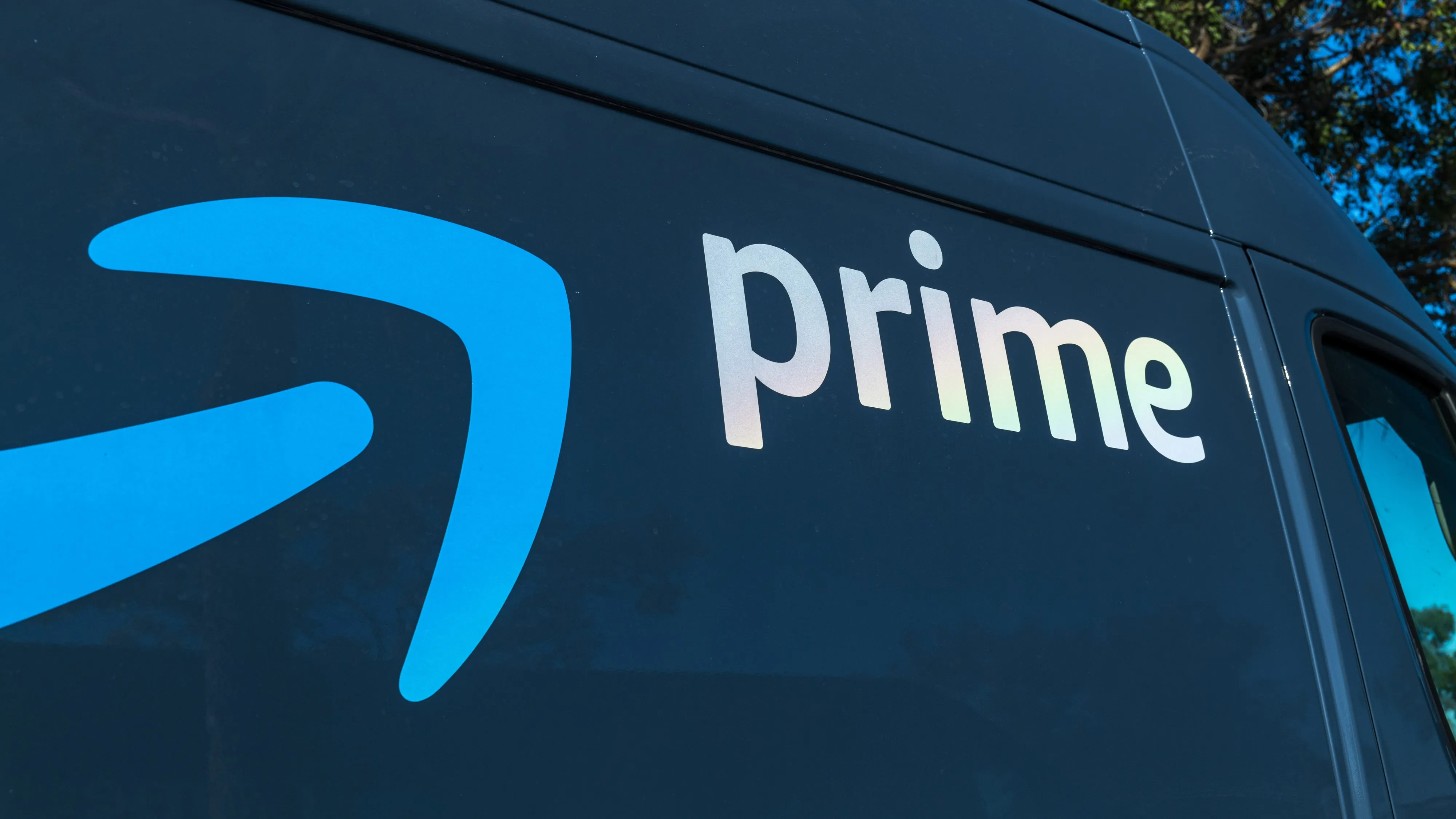 An Amazon.com delivery truck