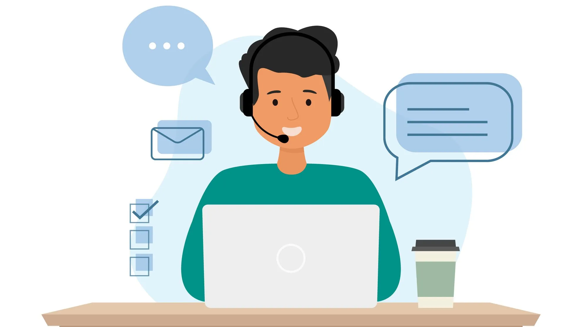 illustration depicting contact center