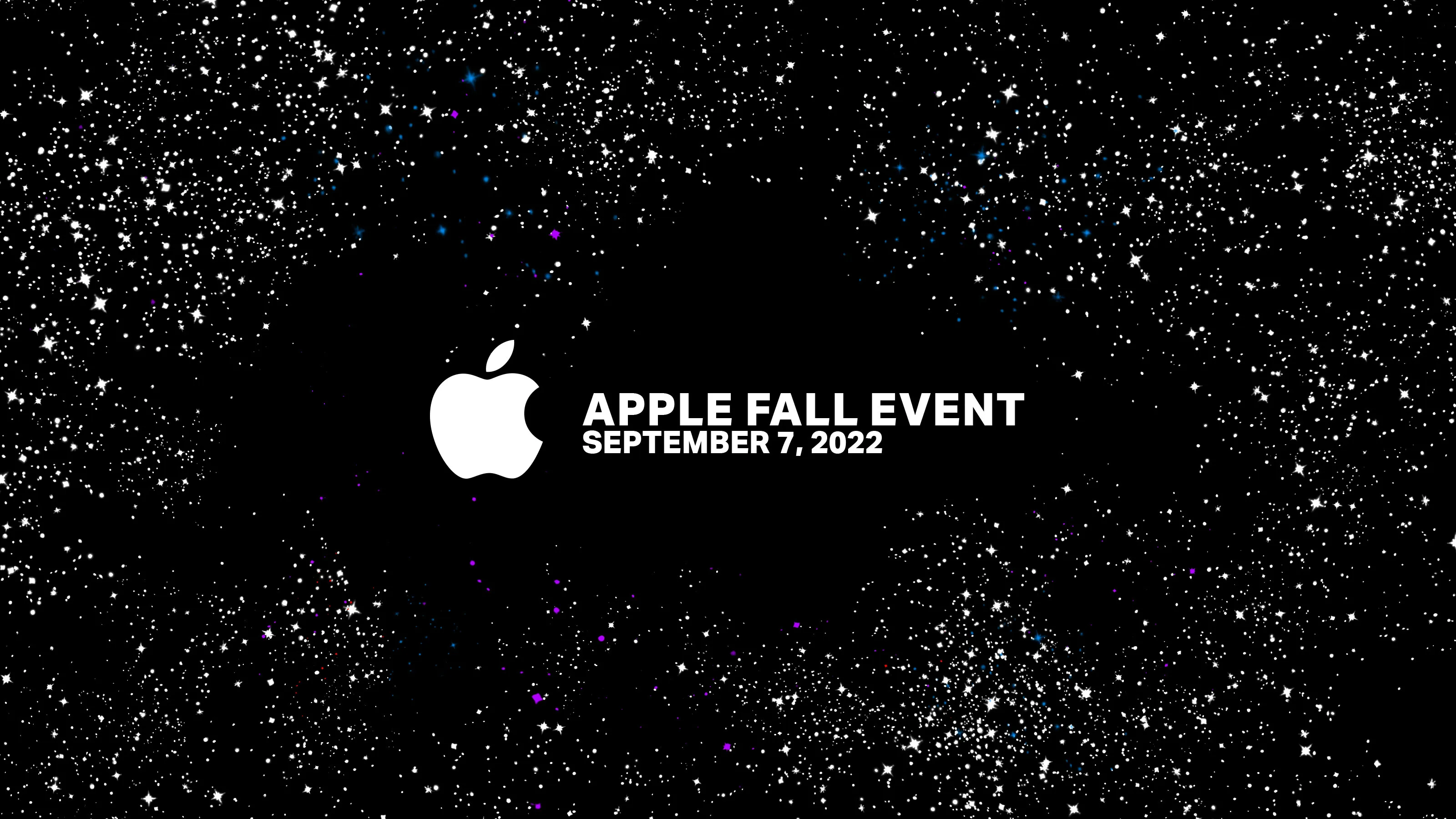 Apple Fall Event, September 7, 2022 - background of stars