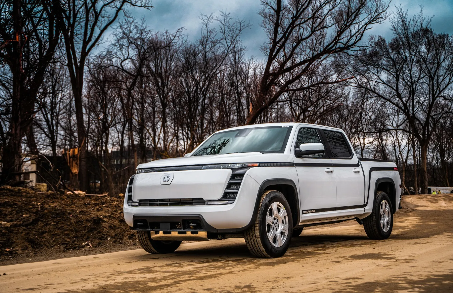 lordstown motors endurance electric pickup truck in white