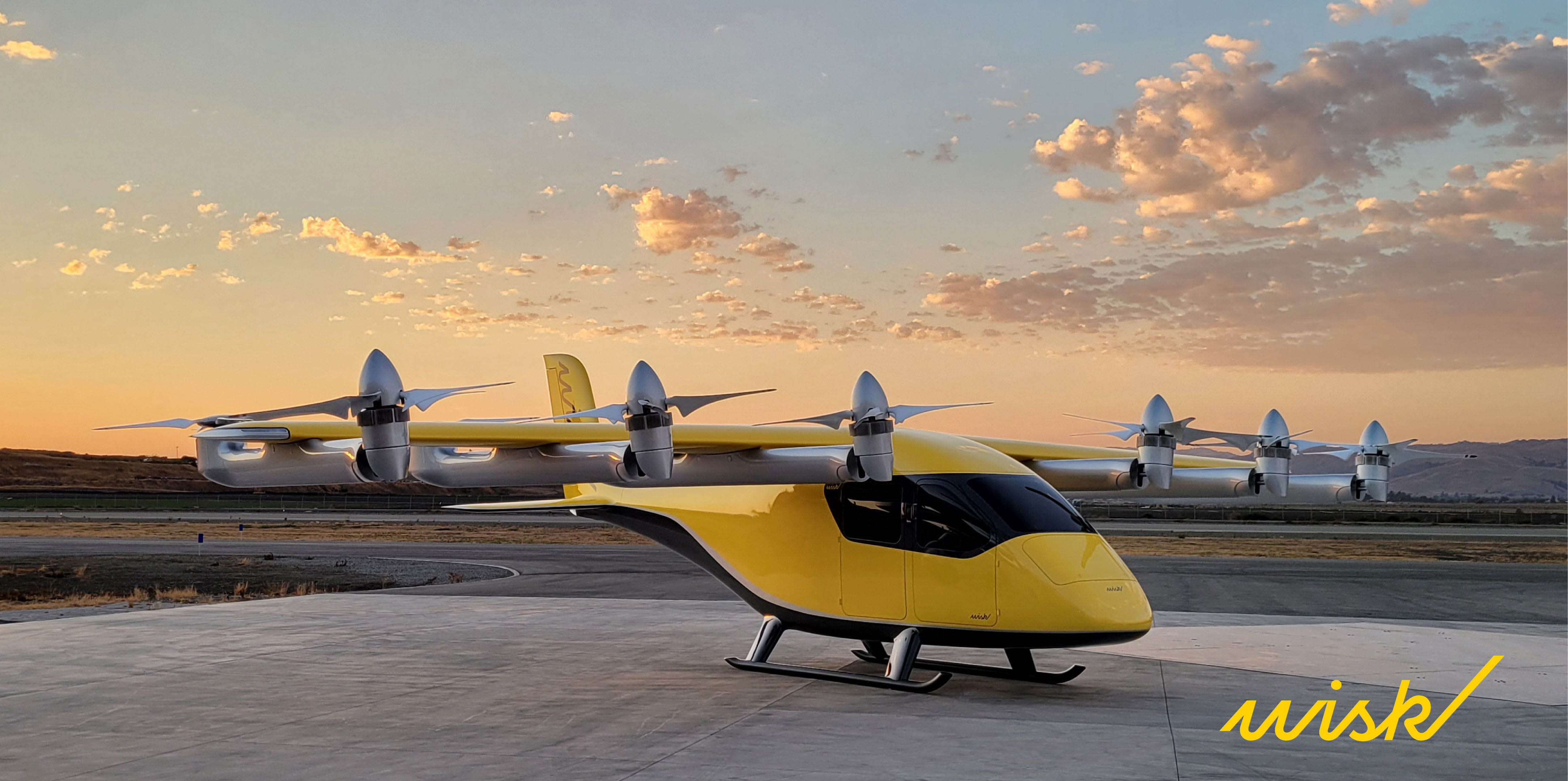 yellow gen 6 wisk aero evtol aircraft