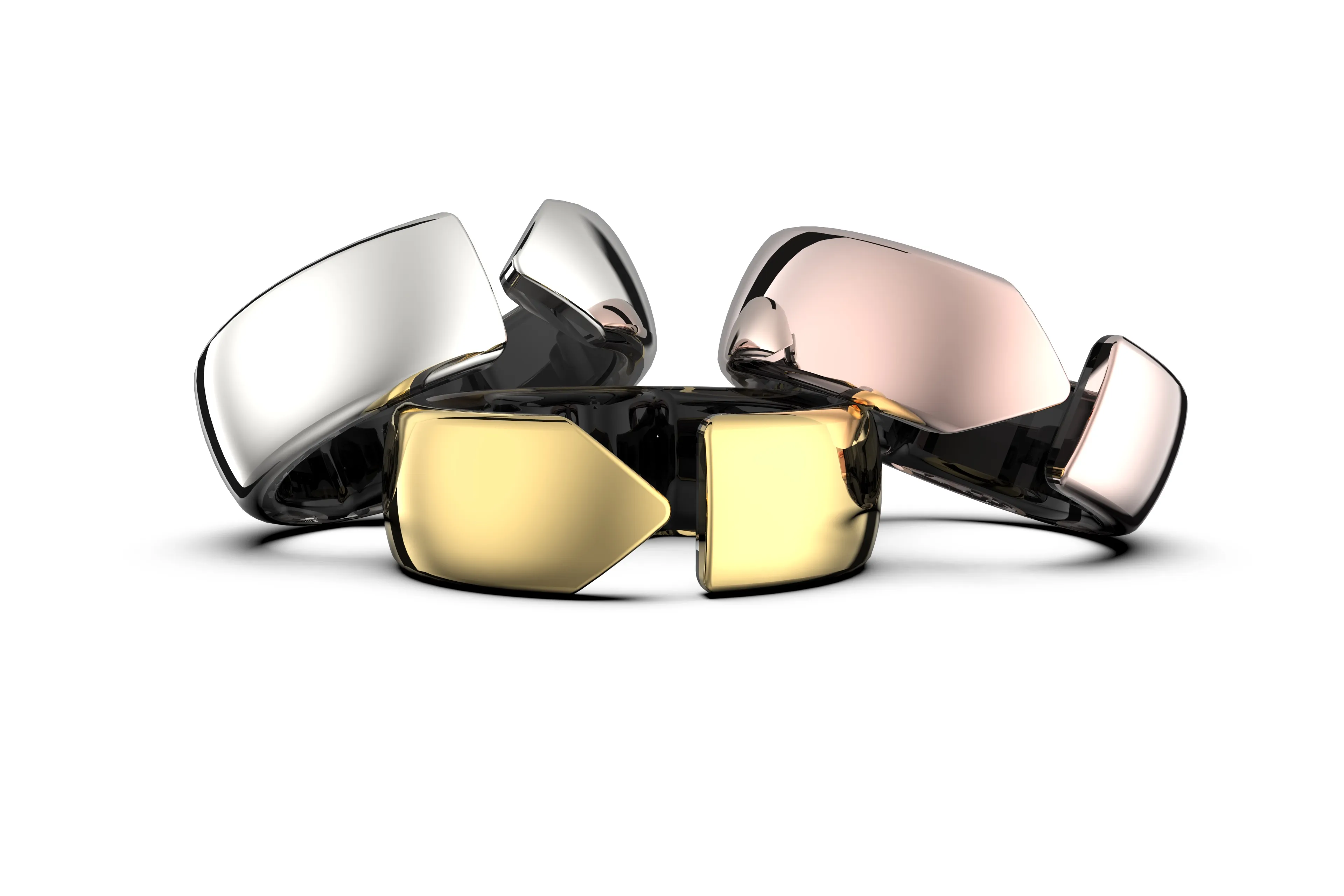 Three of Movano’s new smart rings