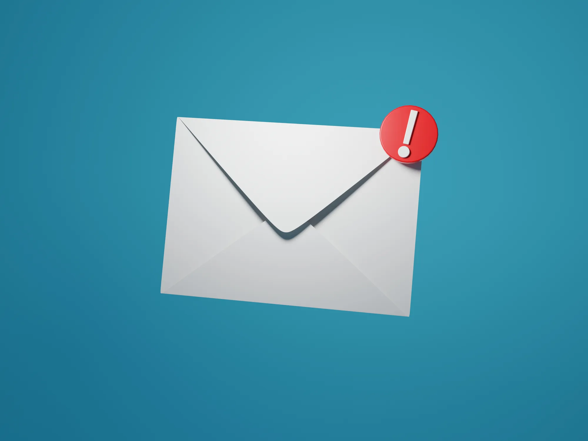 Picture of an envelope with an email notification exclamation point, used in a post about marketing startup SellScale