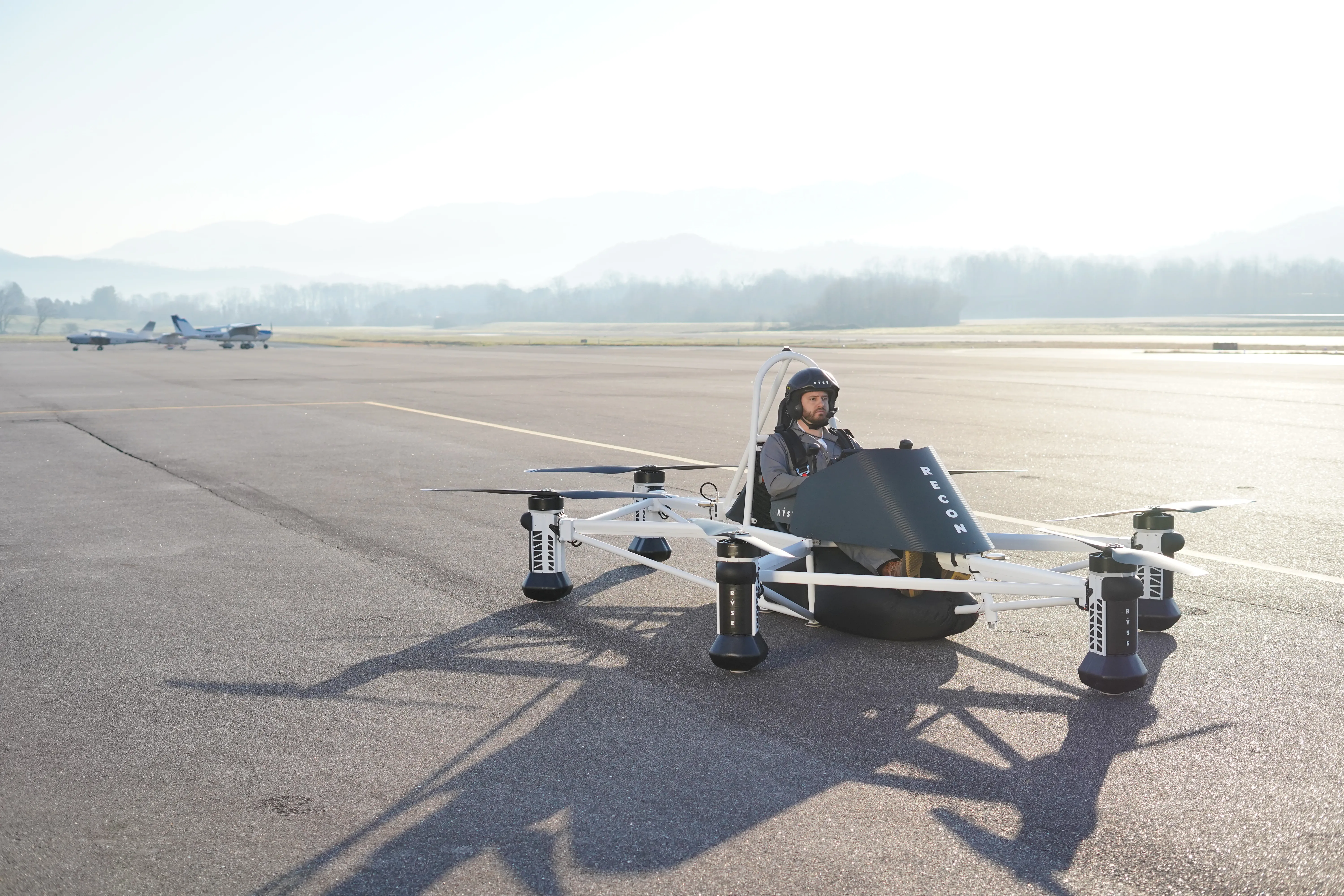 single occupancy evtol on the ground
