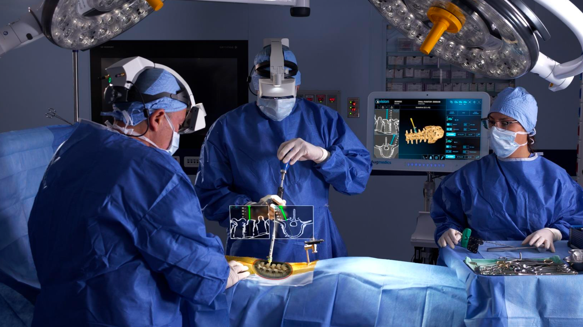 Surgery using Augmedics
