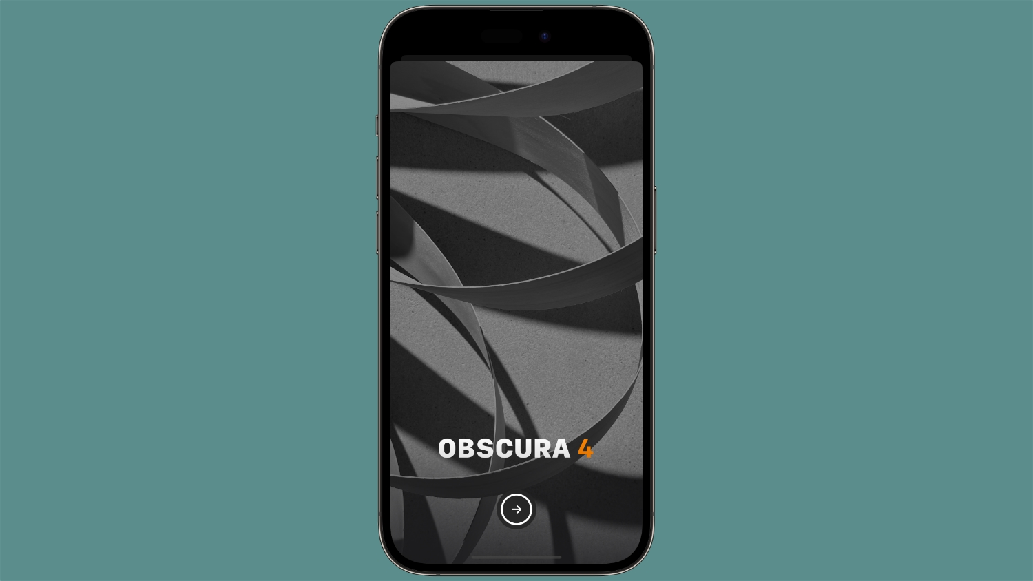 Obsucra.camera illustrated on mobile phone