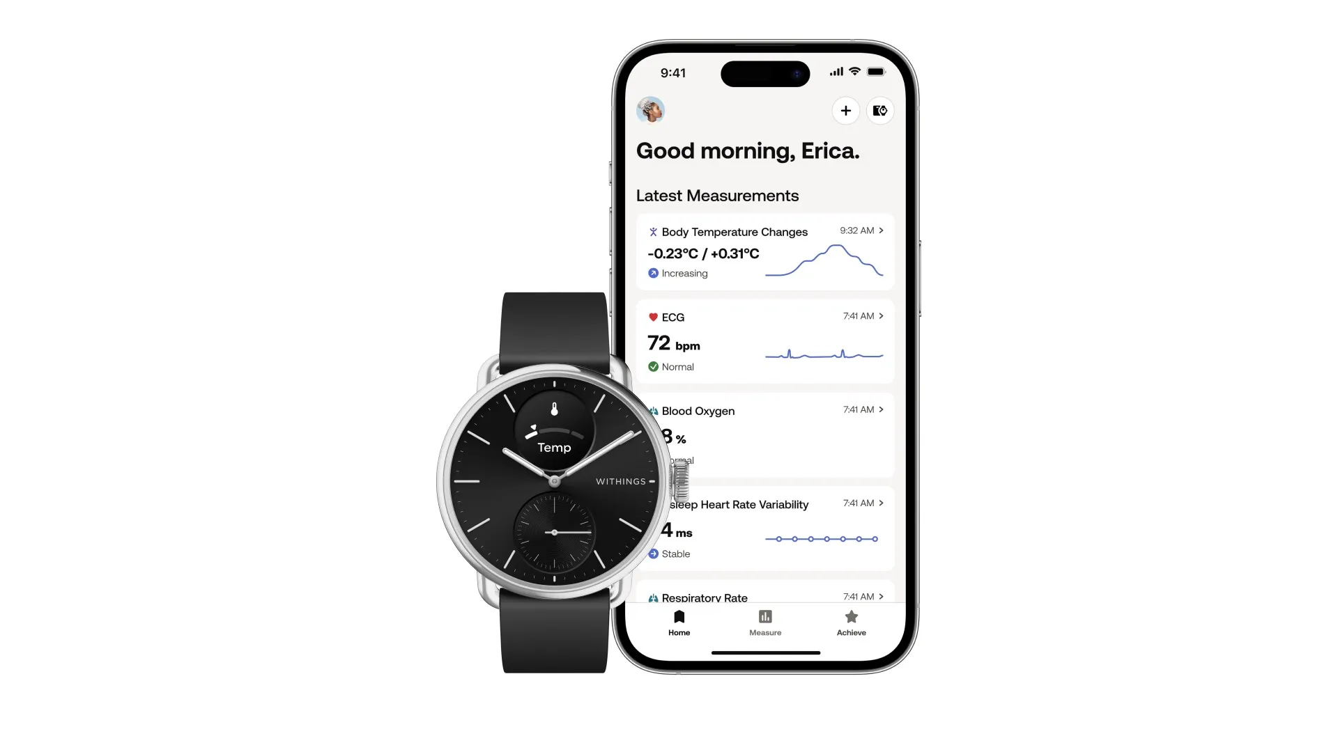 The Withings ScanWatch 2 with temperature tracking.