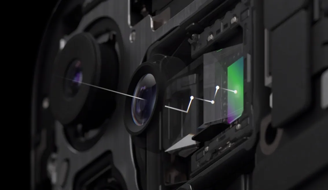 The telephoto camera on iPhone 15 Pro Max.