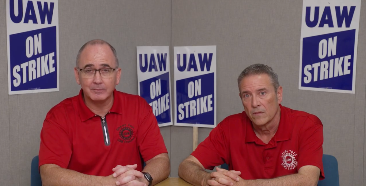 Shawn Fain and Chuck Browning UAW