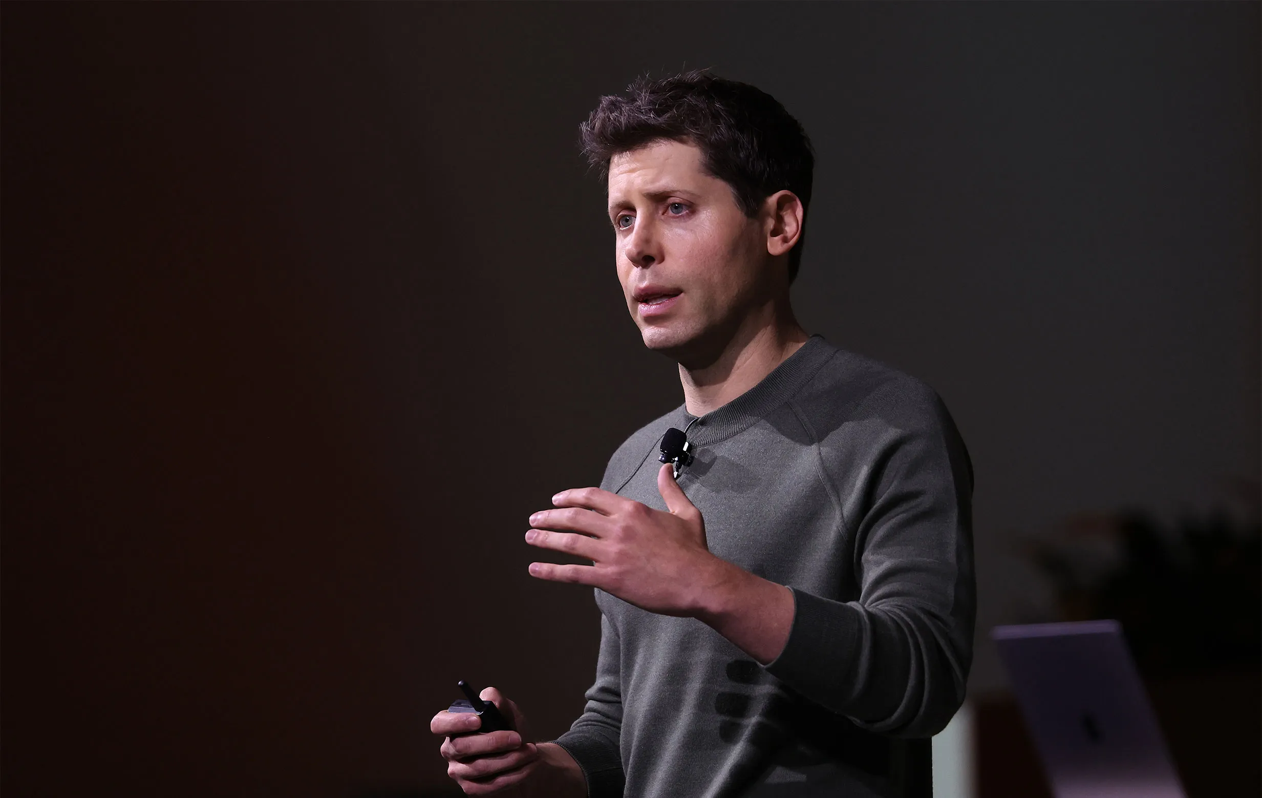 OpenAI CEO Sam Altman speaks during the OpenAI DevDay event on November 06, 2023 in San Francisco, California.