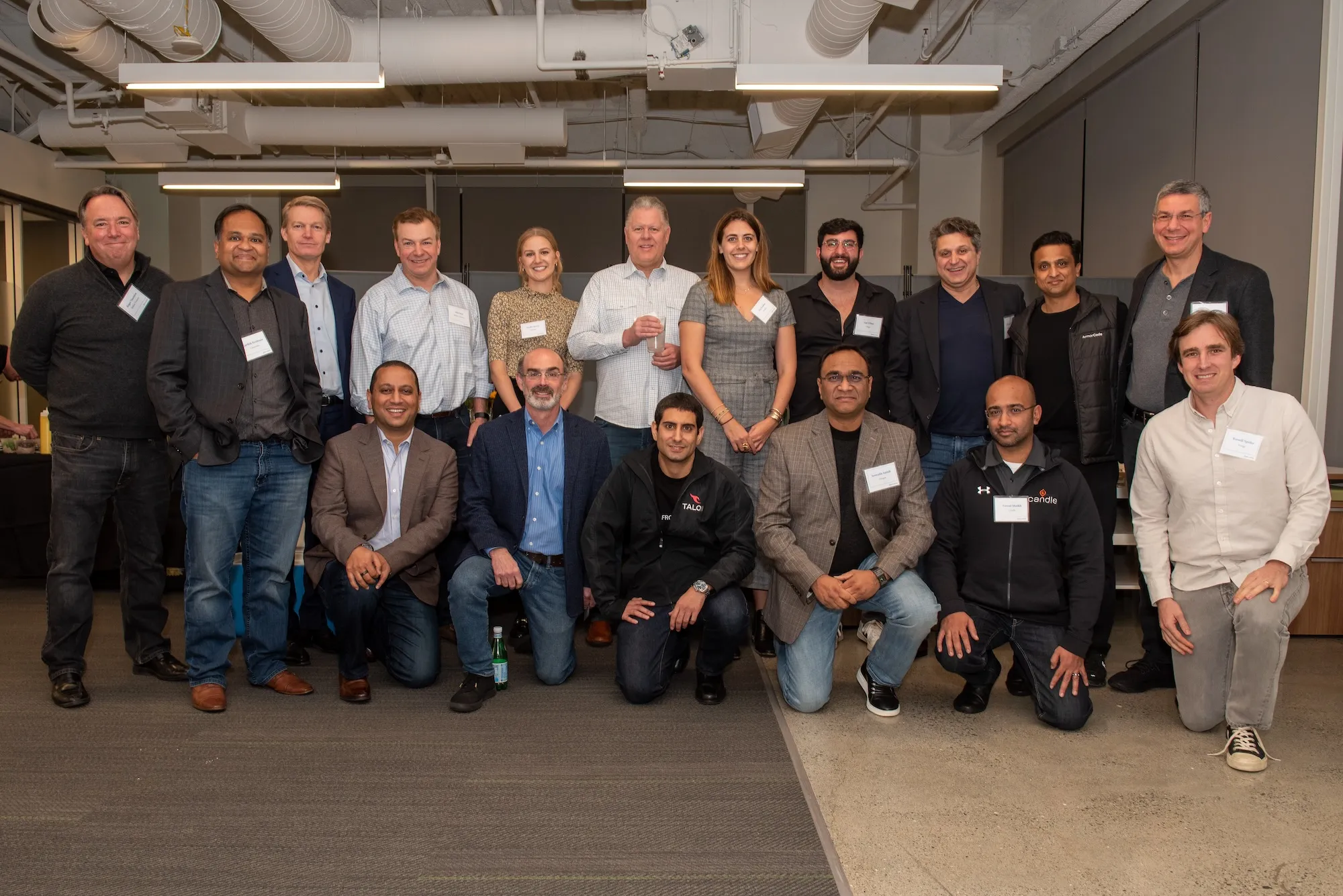 Ballistic Ventures Partners and some of its founders pose for a picture.