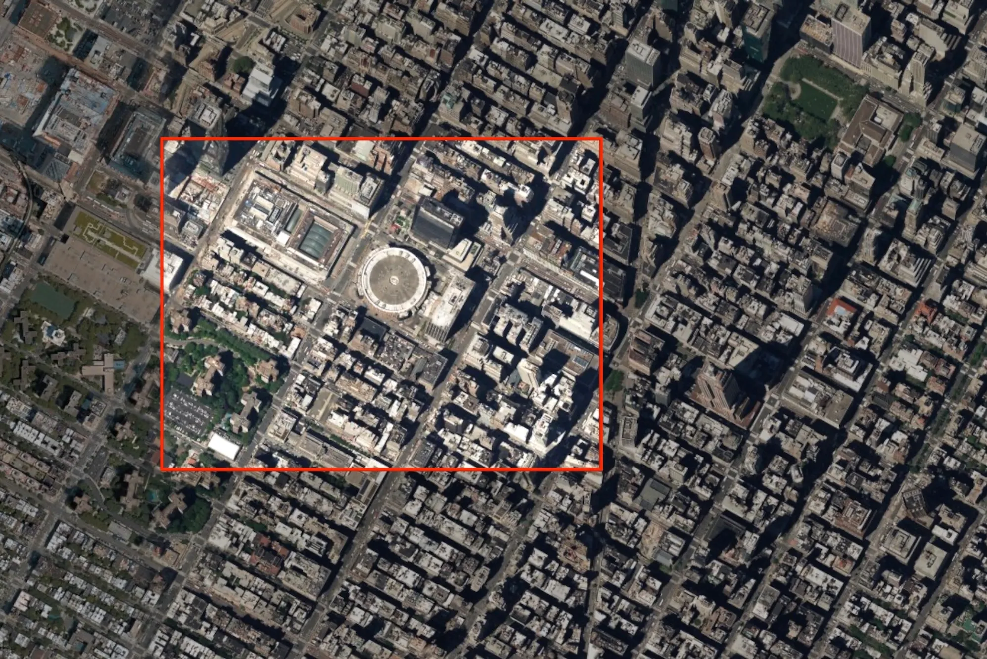 A location geofence over New York City, representing a geofence warrant.