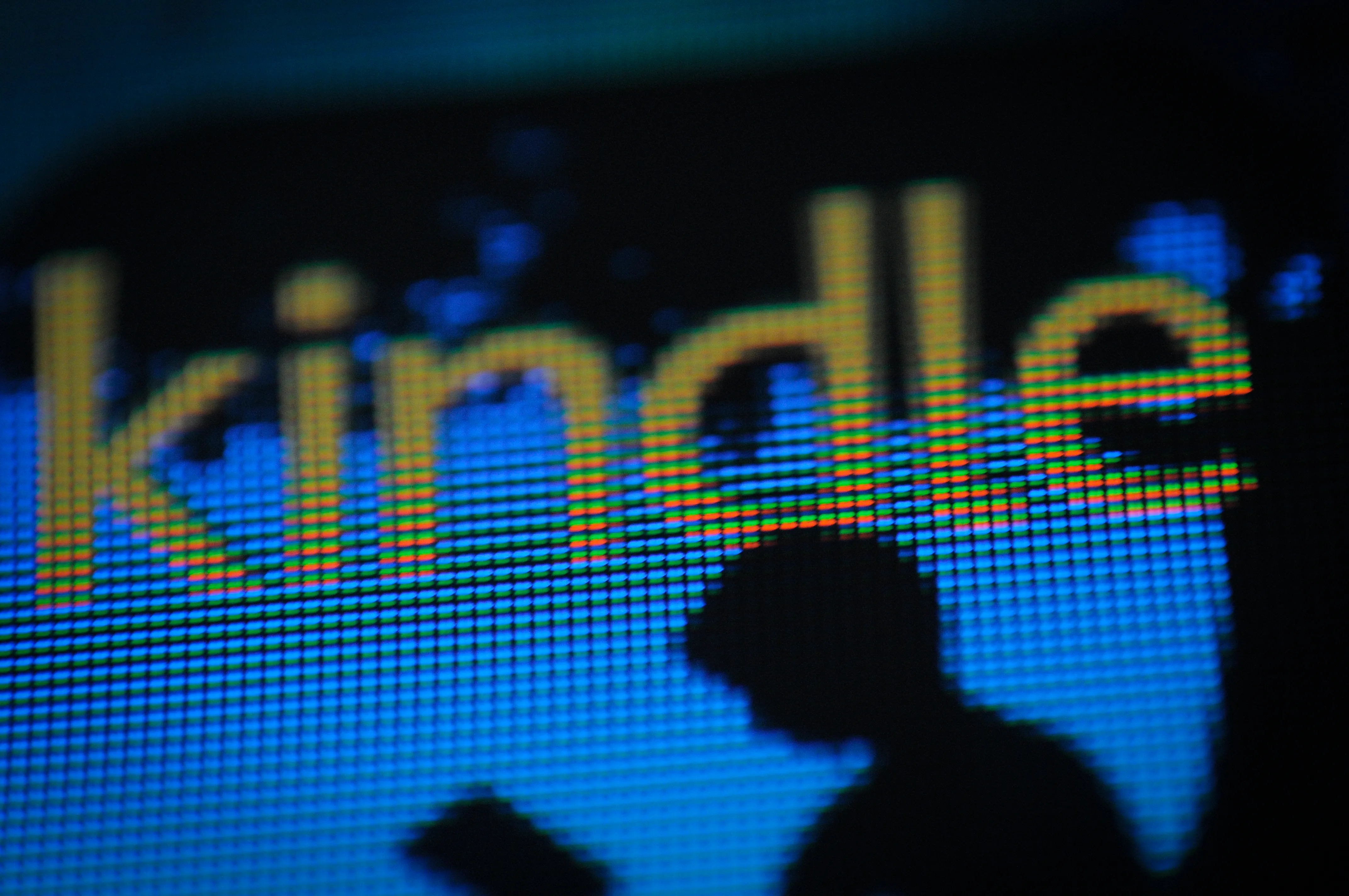 Part of the Kindle application is seen on an iPad.