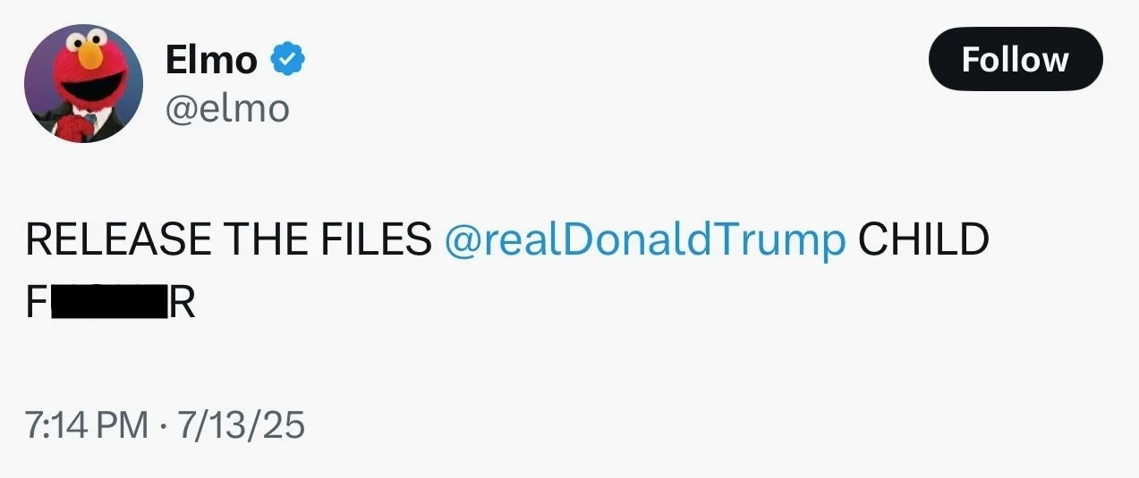 a screenshot of one of the hacked posts published on Elmo's X account