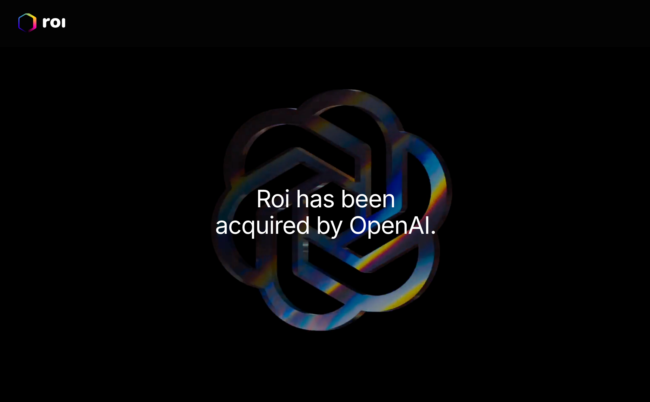 OpenAI acquisition of Roi