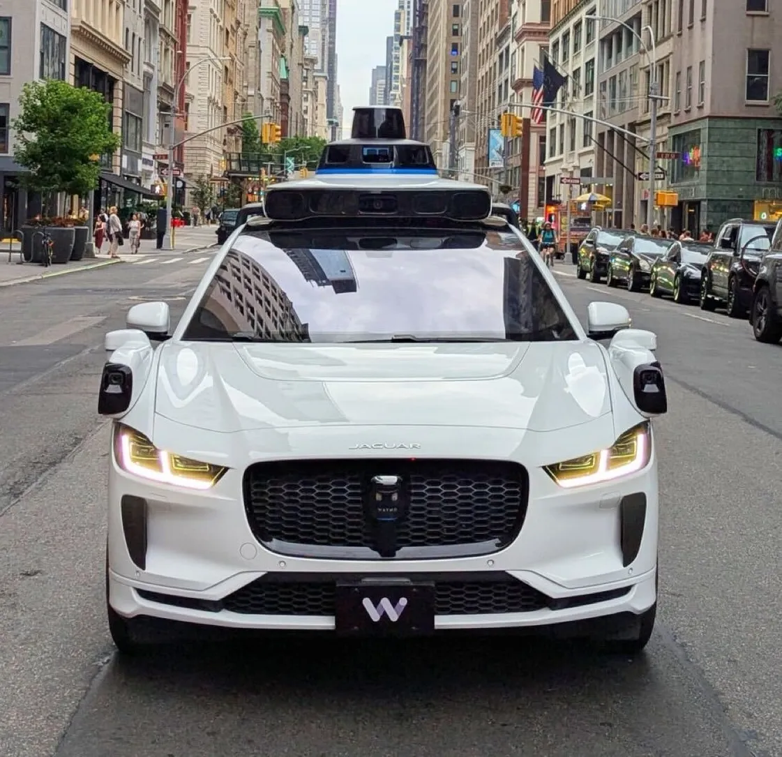A Waymo robotaxi on a NYC street