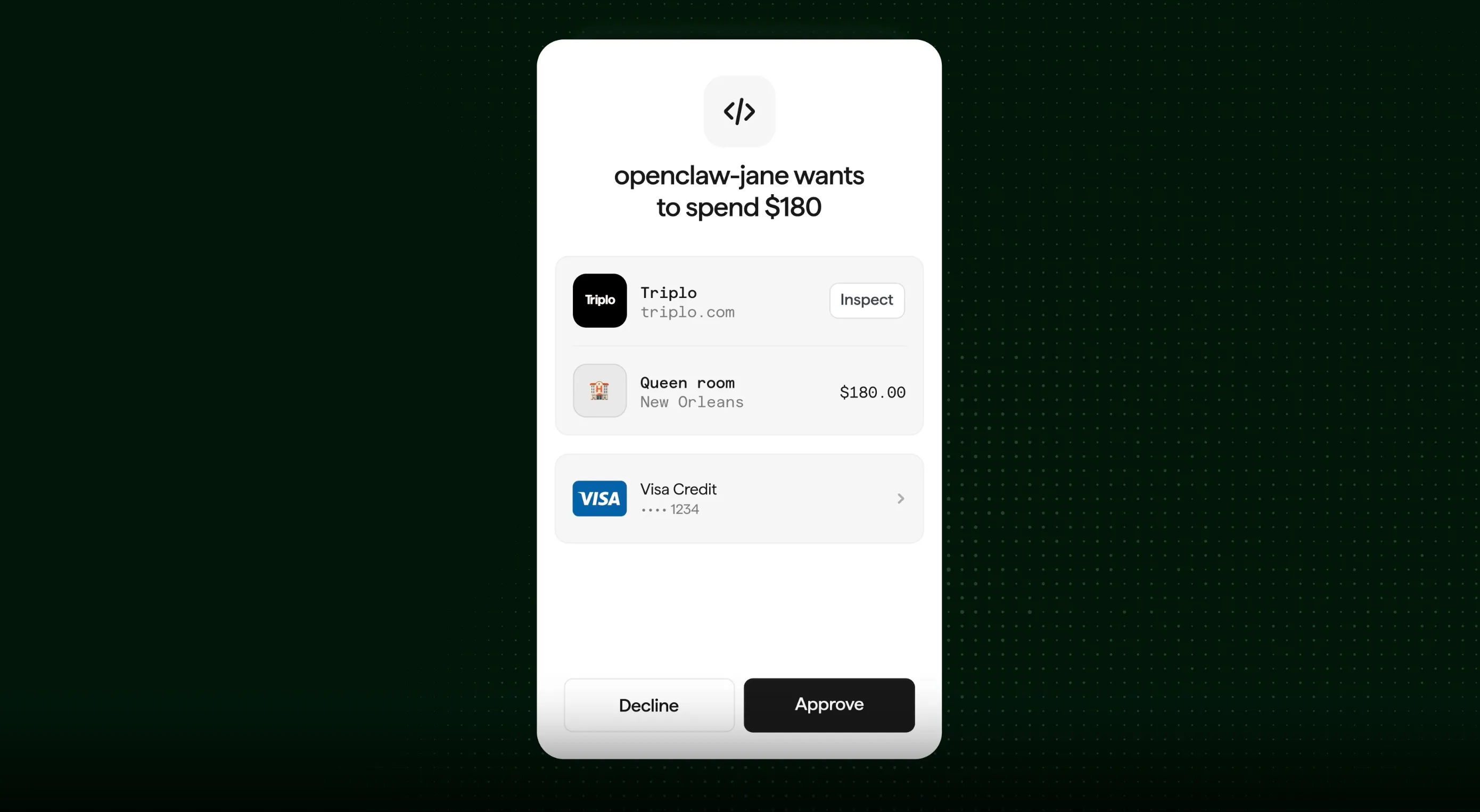 Stripe Link screen